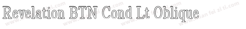 Revelation BTN Cond Lt Oblique字体转换